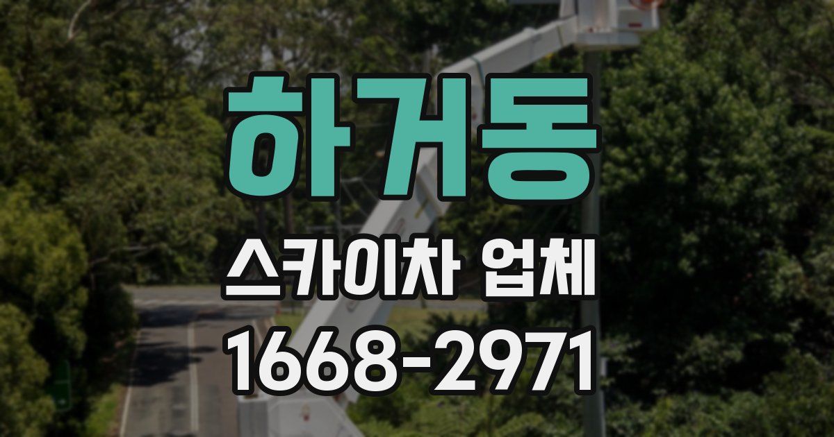 하거동 스카이차 업체