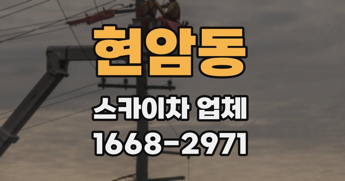 현암동 스카이차 업체