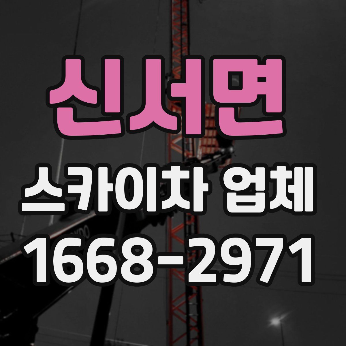 신서면 스카이차 업체