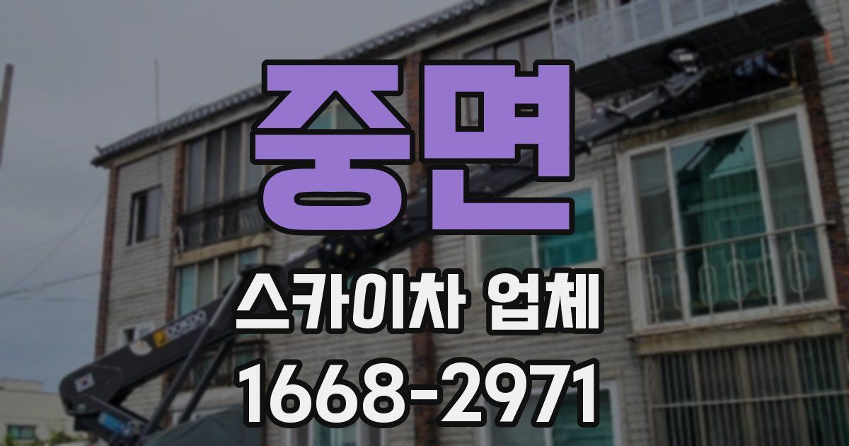중면 스카이차 업체