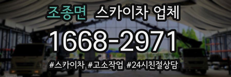 조종면 스카이차 업체