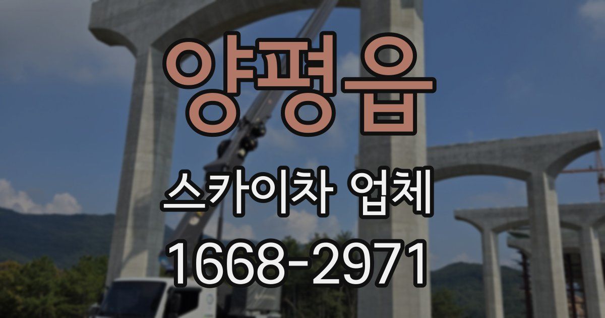 양평읍 스카이차 업체