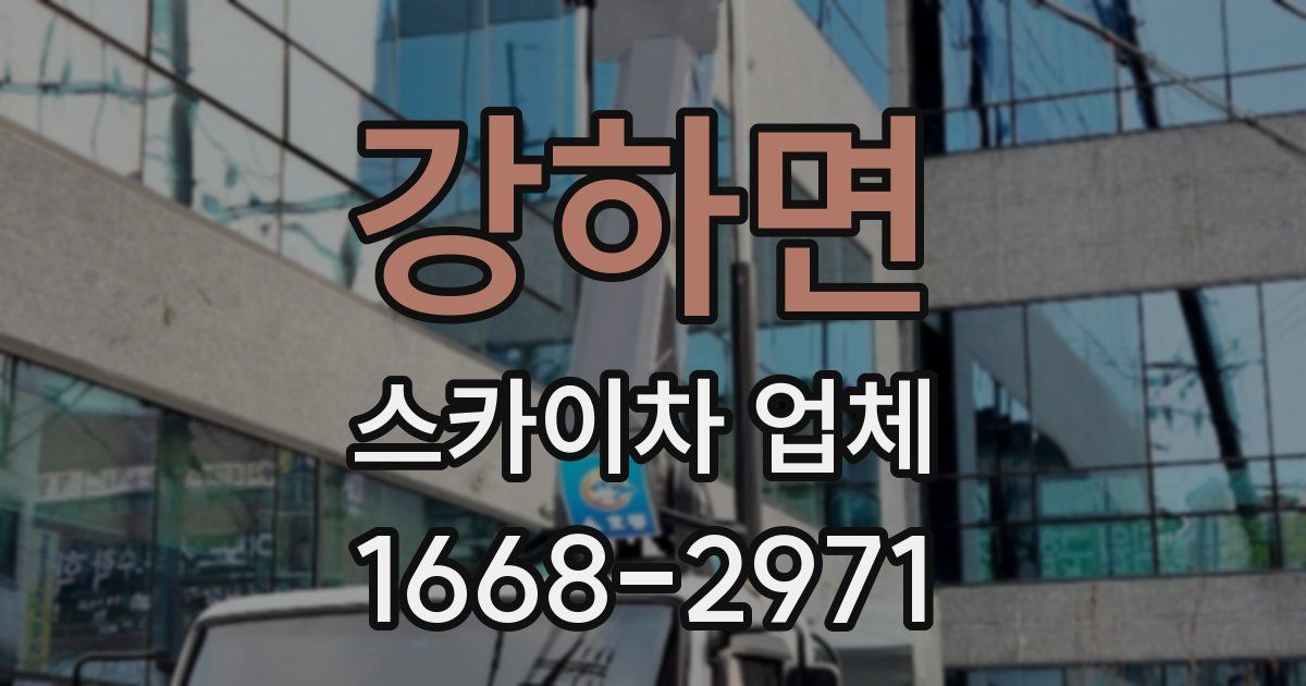 강하면 스카이차 업체