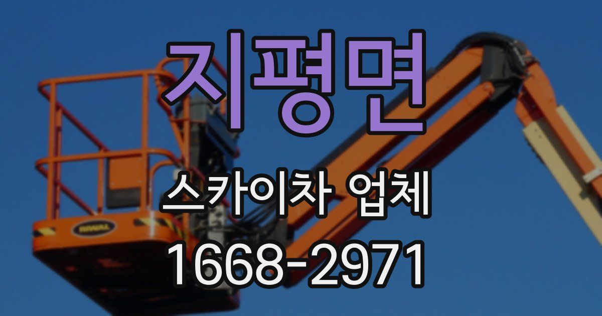 지평면 스카이차 업체