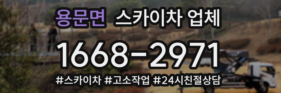 용문면 스카이차 업체