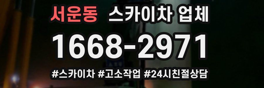 서운동 스카이차 업체