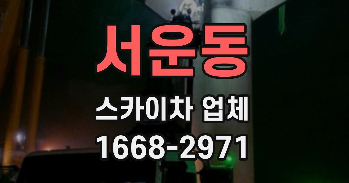 서운동 스카이차 업체