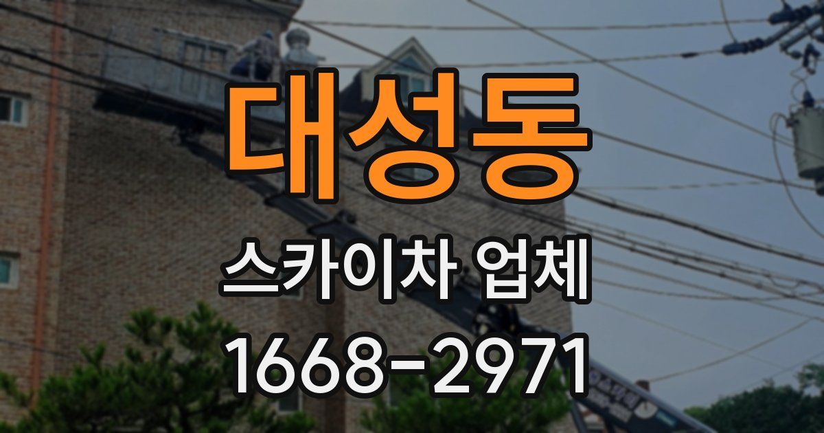 대성동 스카이차 업체