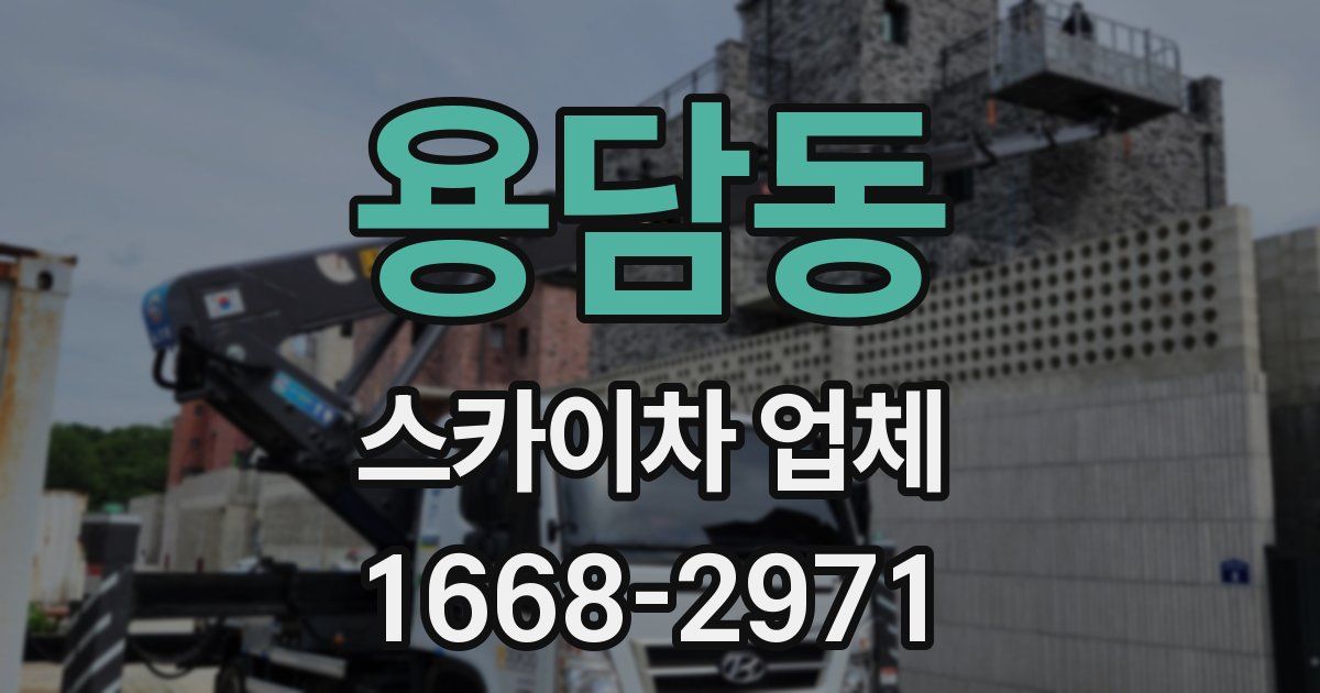 용담동 스카이차 업체