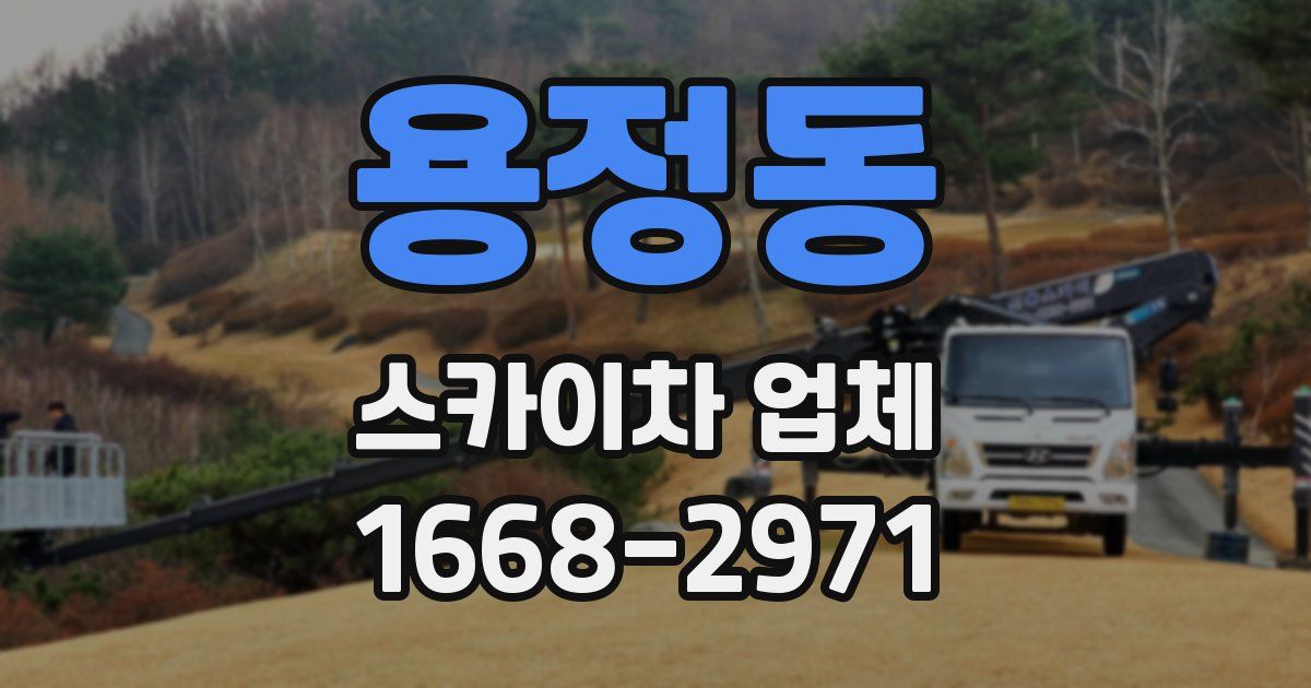 용정동 스카이차 업체
