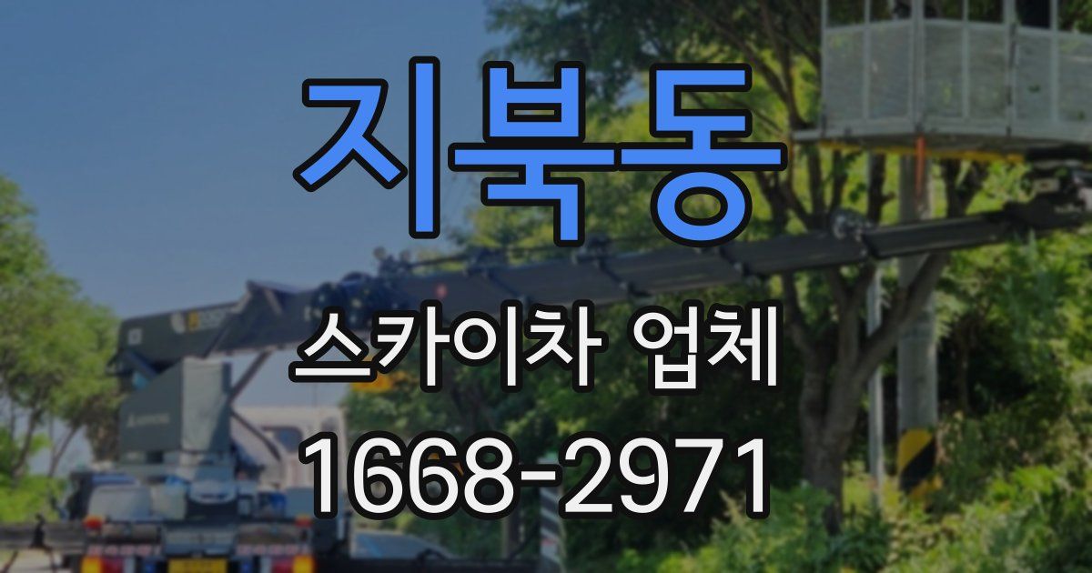 지북동 스카이차 업체