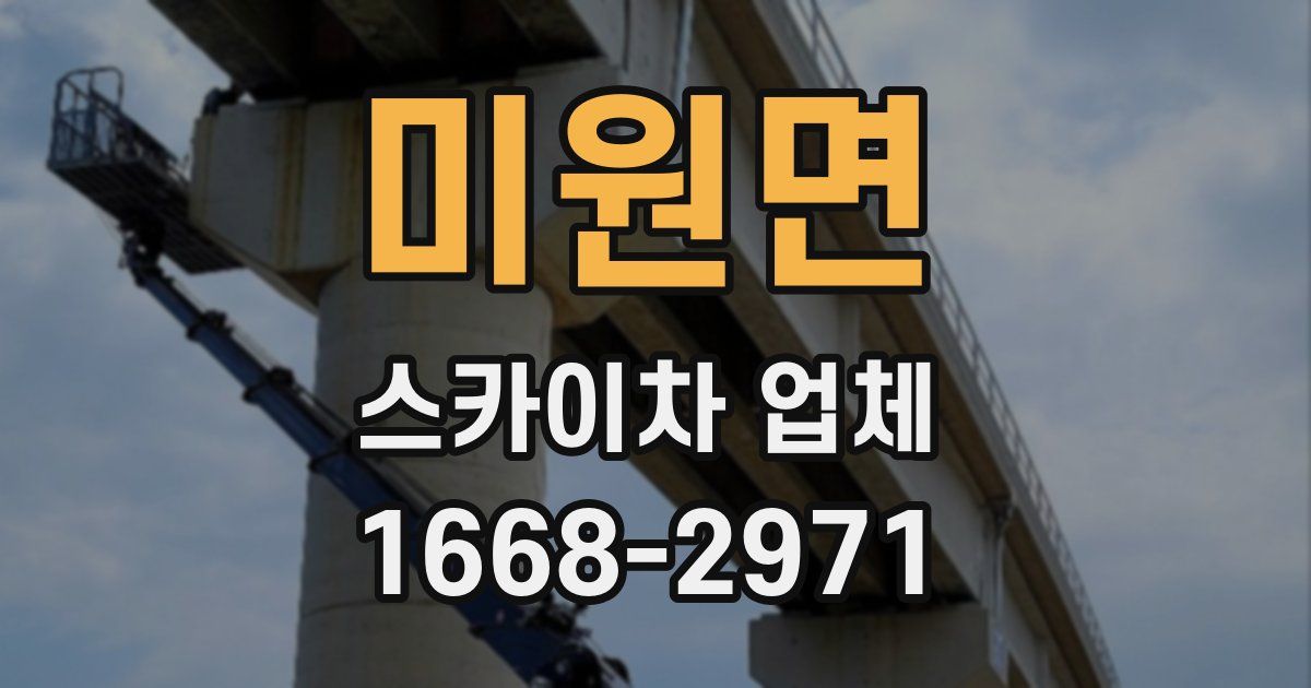 미원면 스카이차 업체