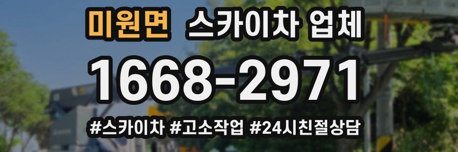 미원면 스카이차 업체