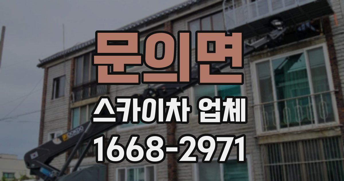 문의면 스카이차 업체