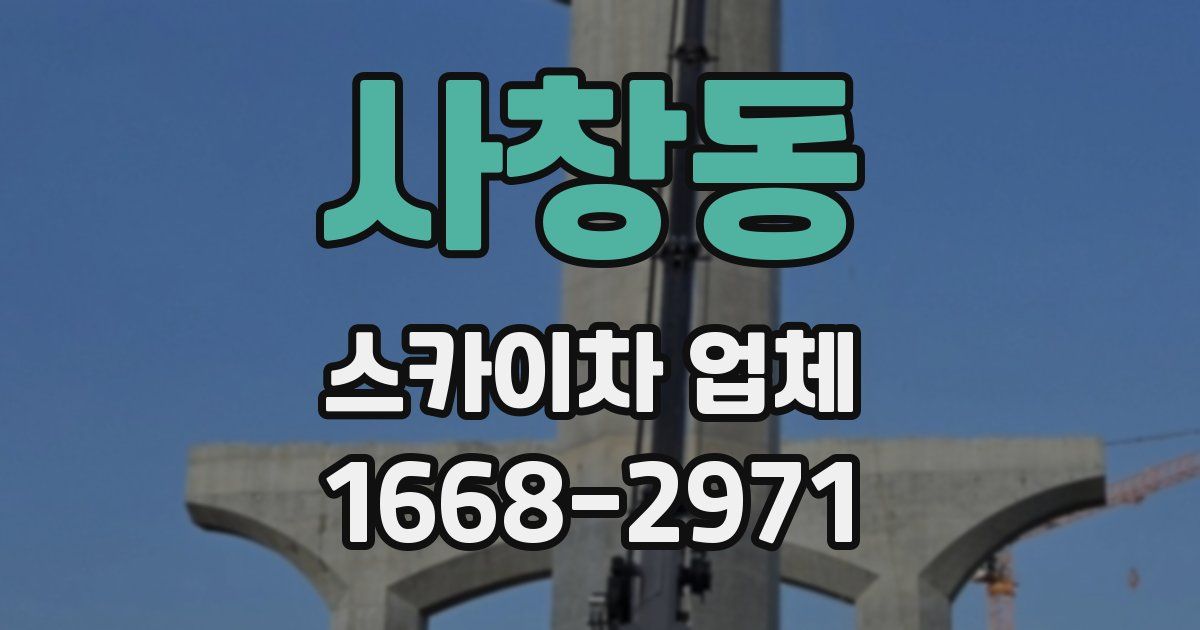 사창동 스카이차 업체