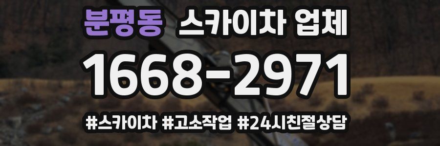 분평동 스카이차 업체