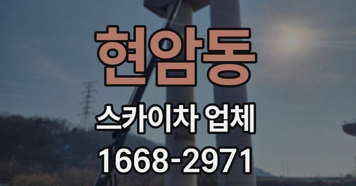 현암동 스카이차 업체