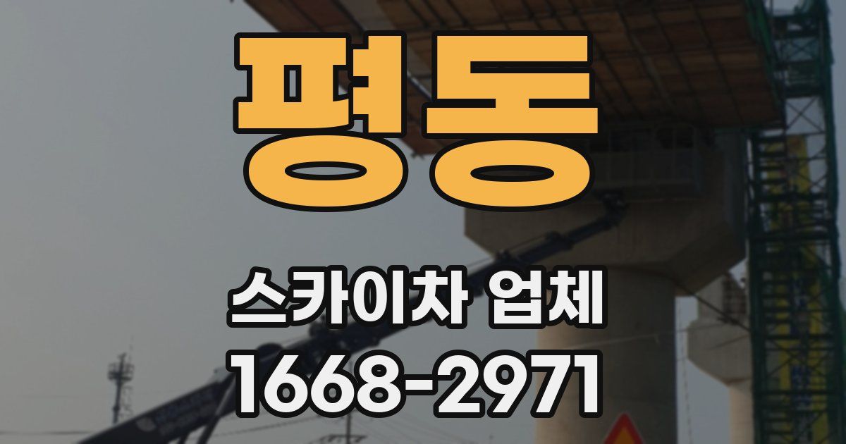 평동 스카이차 업체
