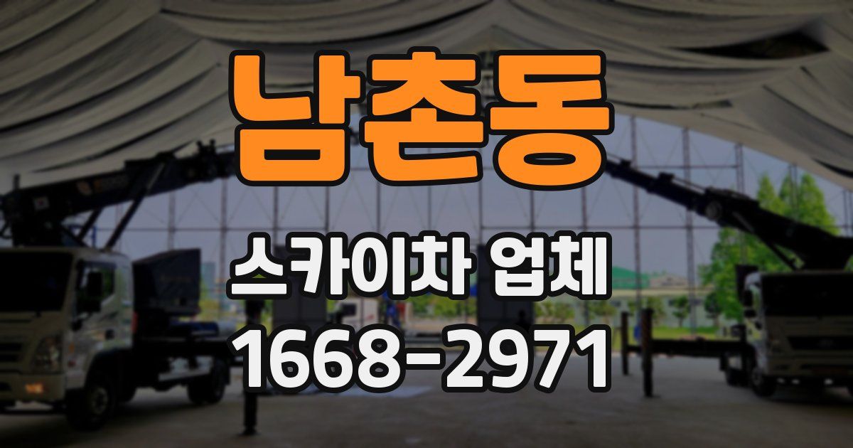 남촌동 스카이차 업체