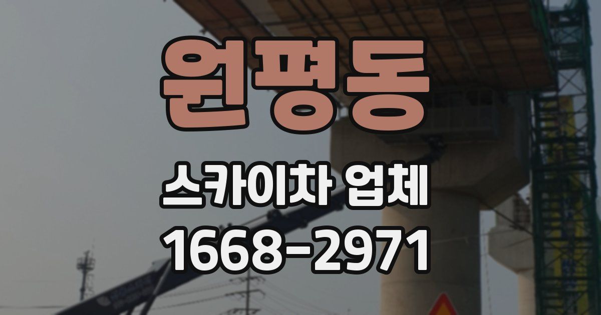 원평동 스카이차 업체