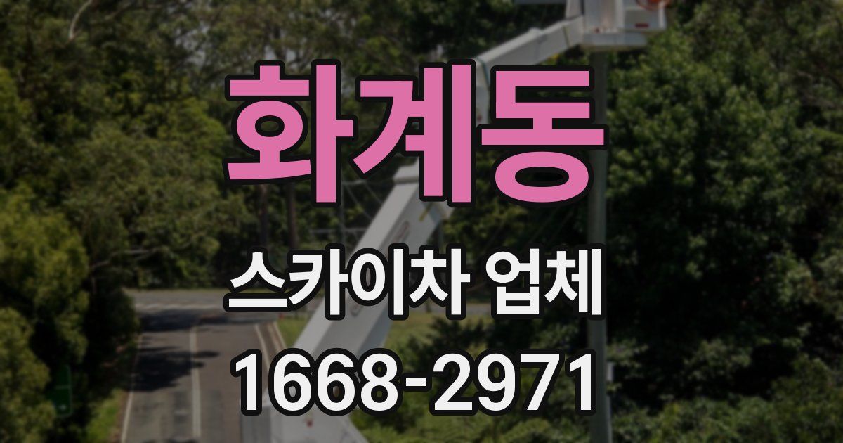 화계동 스카이차 업체