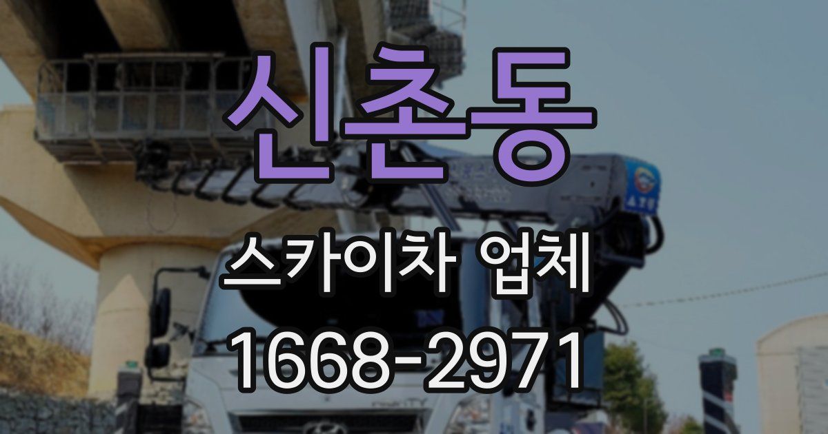 신촌동 스카이차 업체