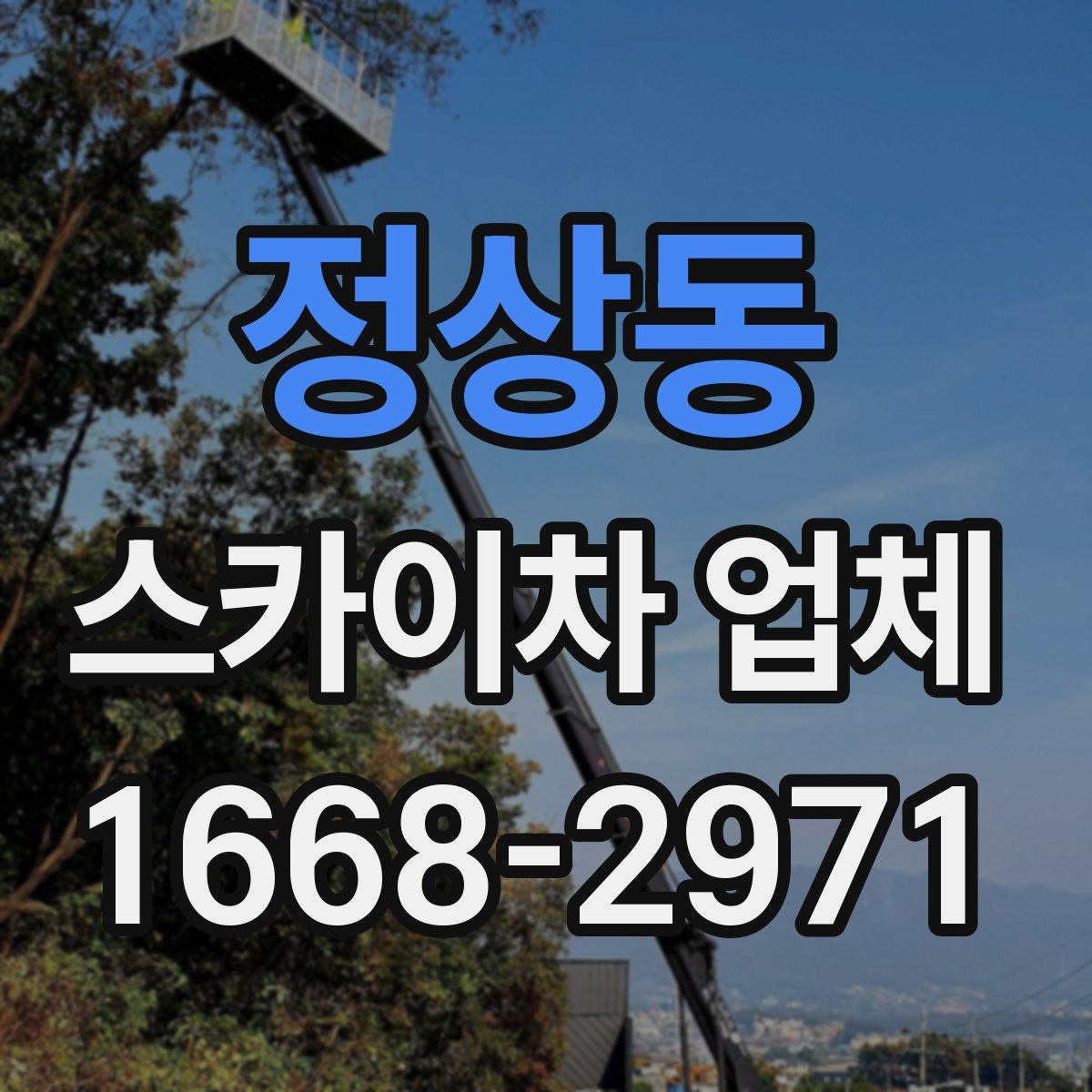 정상동 스카이차 업체