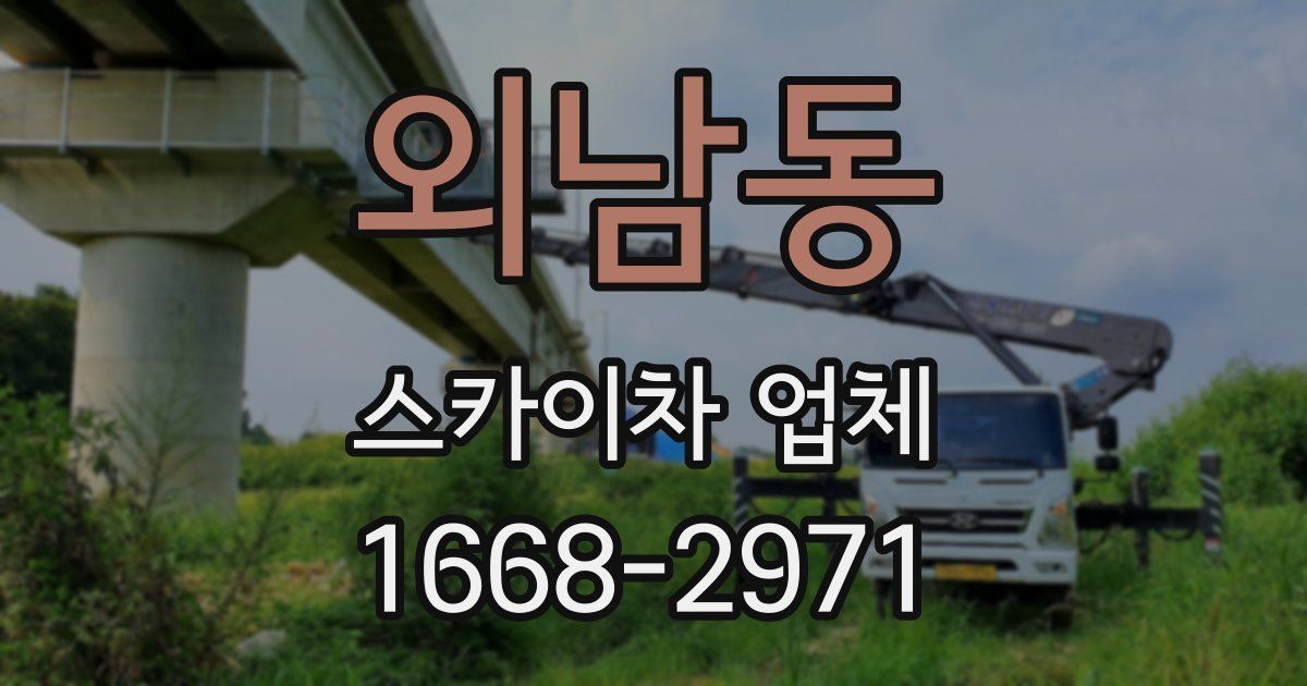 외남동 스카이차 업체