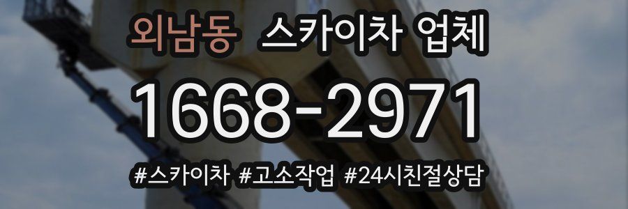 외남동 스카이차 업체