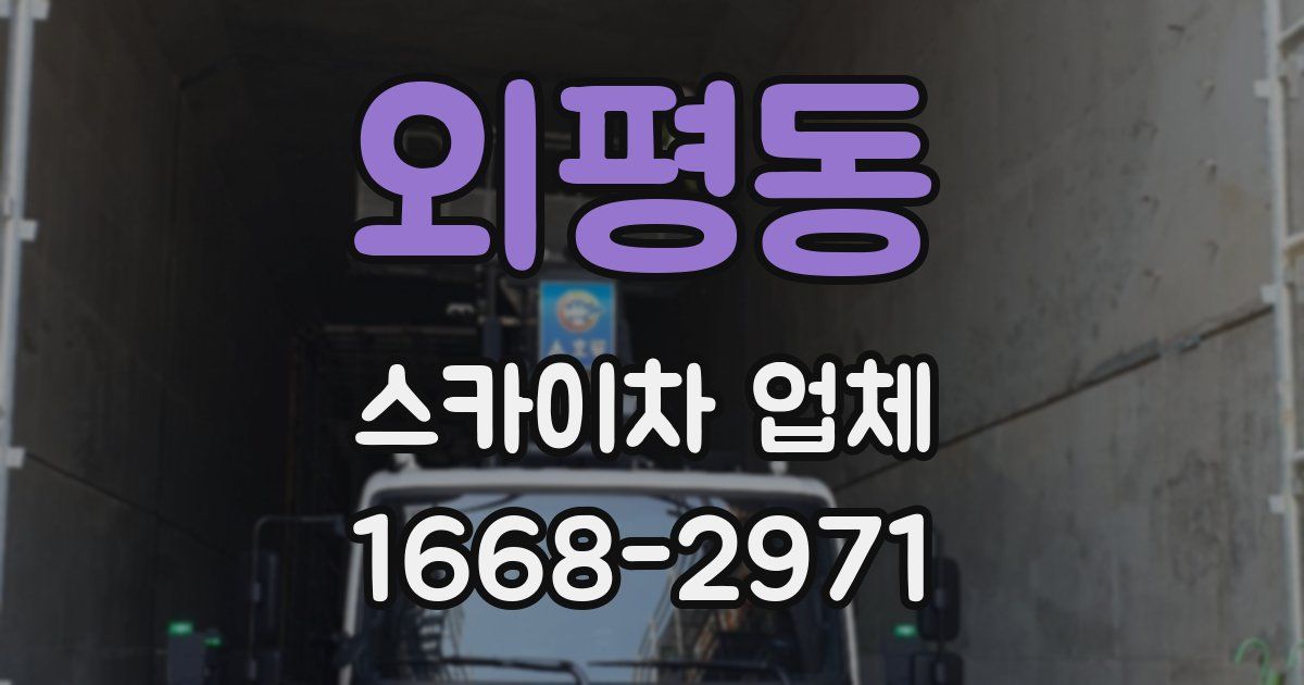 외평동 스카이차 업체