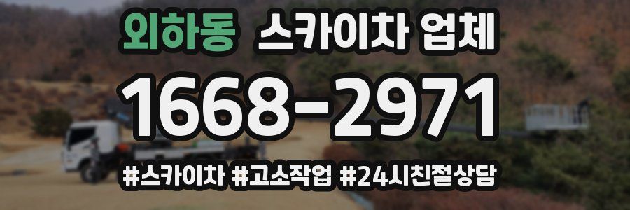 외하동 스카이차 업체