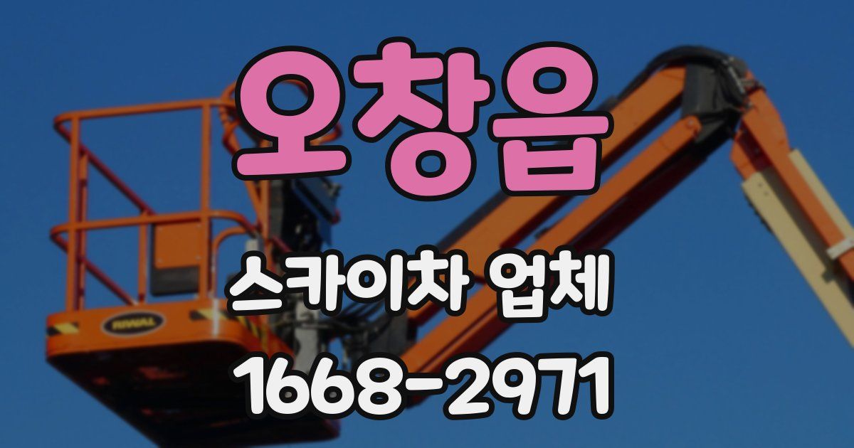 오창읍 스카이차 업체