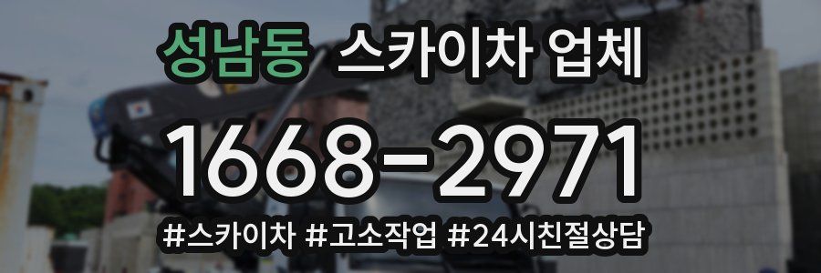 성남동 스카이차 업체