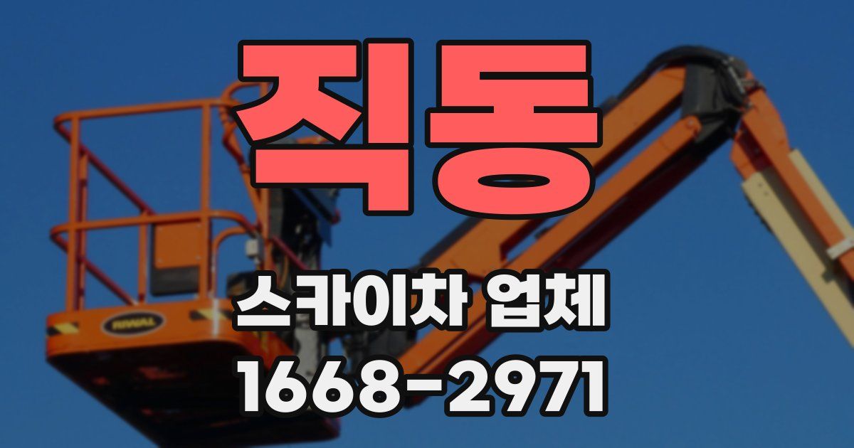 직동 스카이차 업체