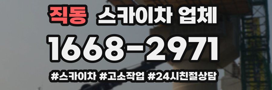 직동 스카이차 업체