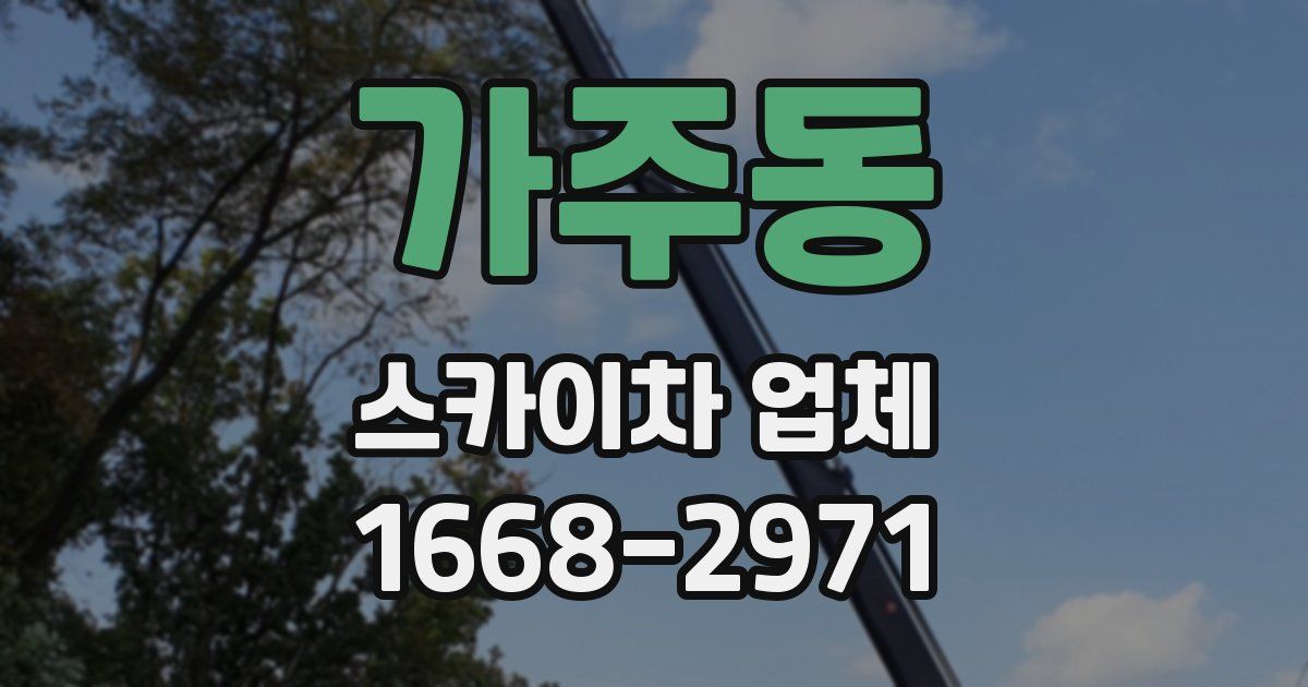 가주동 스카이차 업체