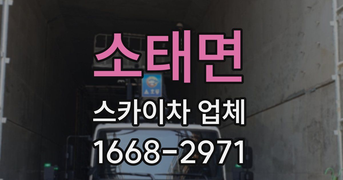 소태면 스카이차 업체