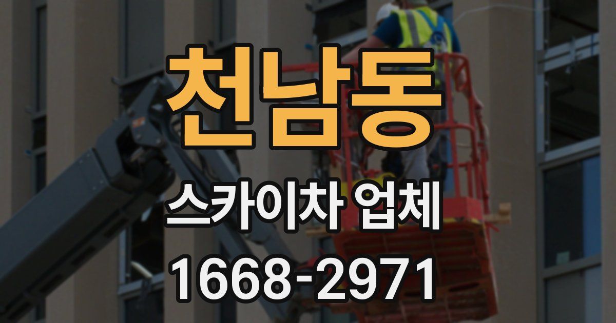 천남동 스카이차 업체