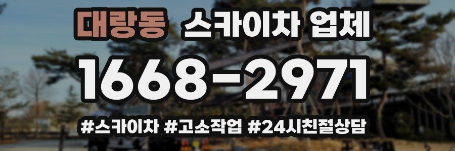 대랑동 스카이차 업체