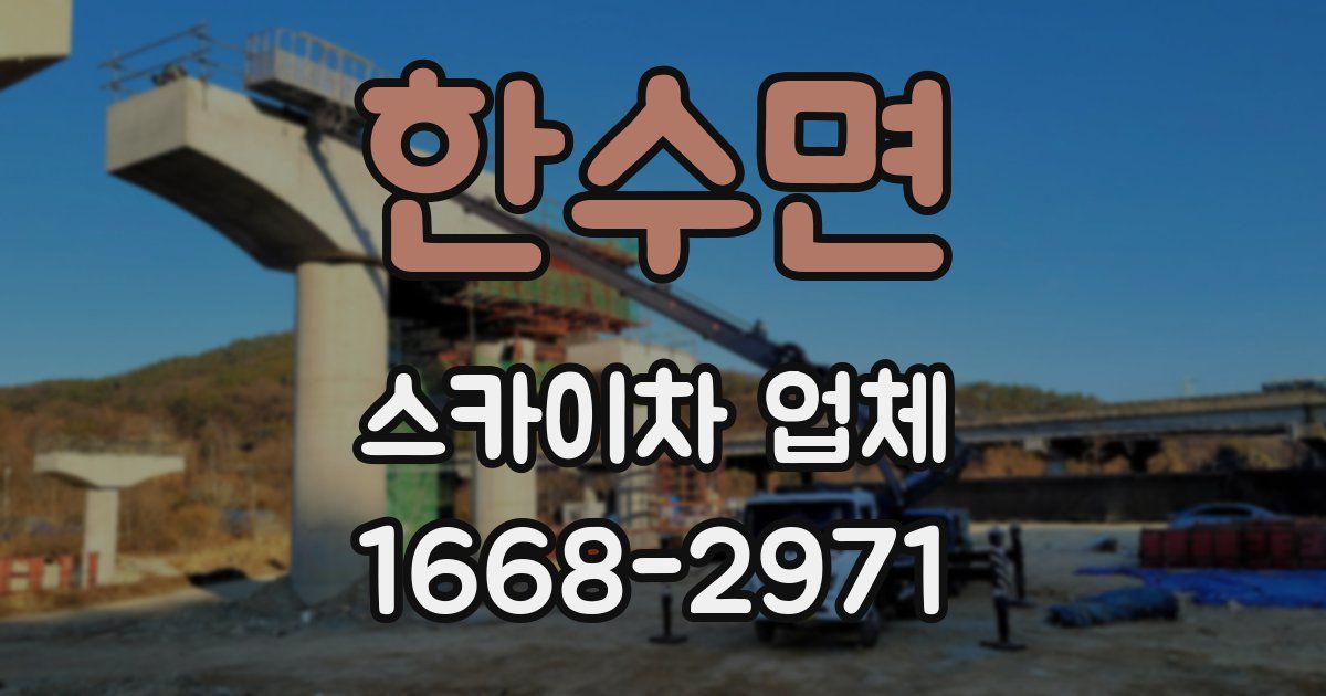 한수면 스카이차 업체