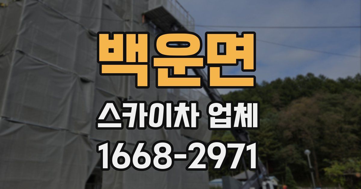 백운면 스카이차 업체