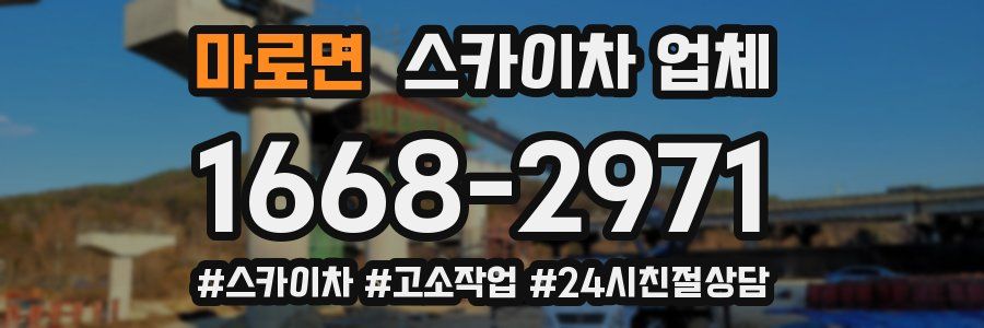 마로면 스카이차 업체