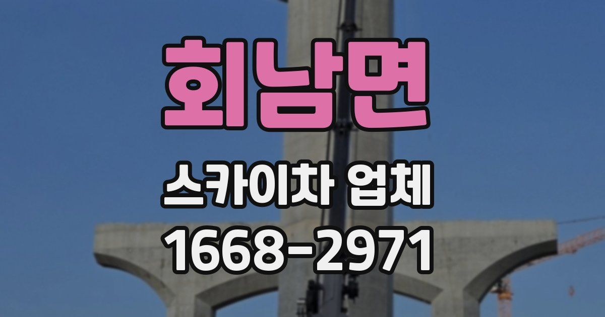 회남면 스카이차 업체