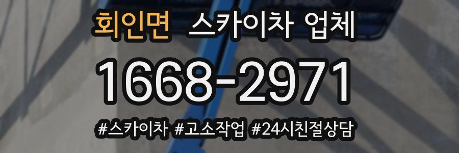 회인면 스카이차 업체