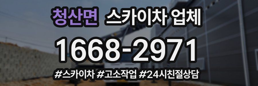 청산면 스카이차 업체