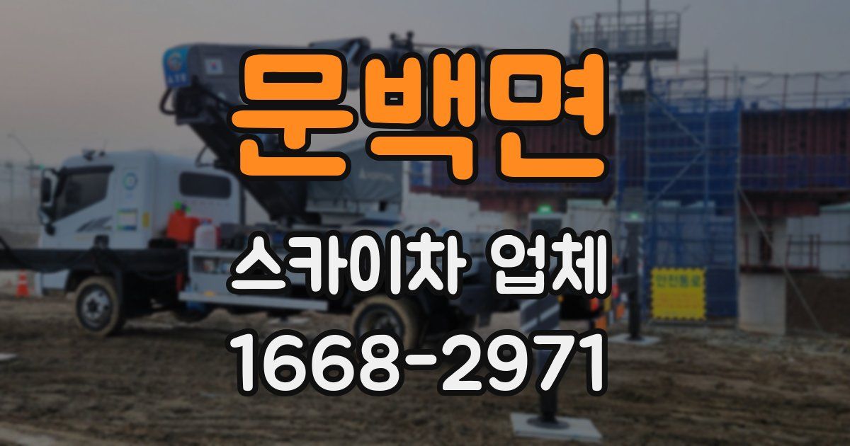 문백면 스카이차 업체