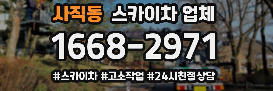 사직동 스카이차 업체
