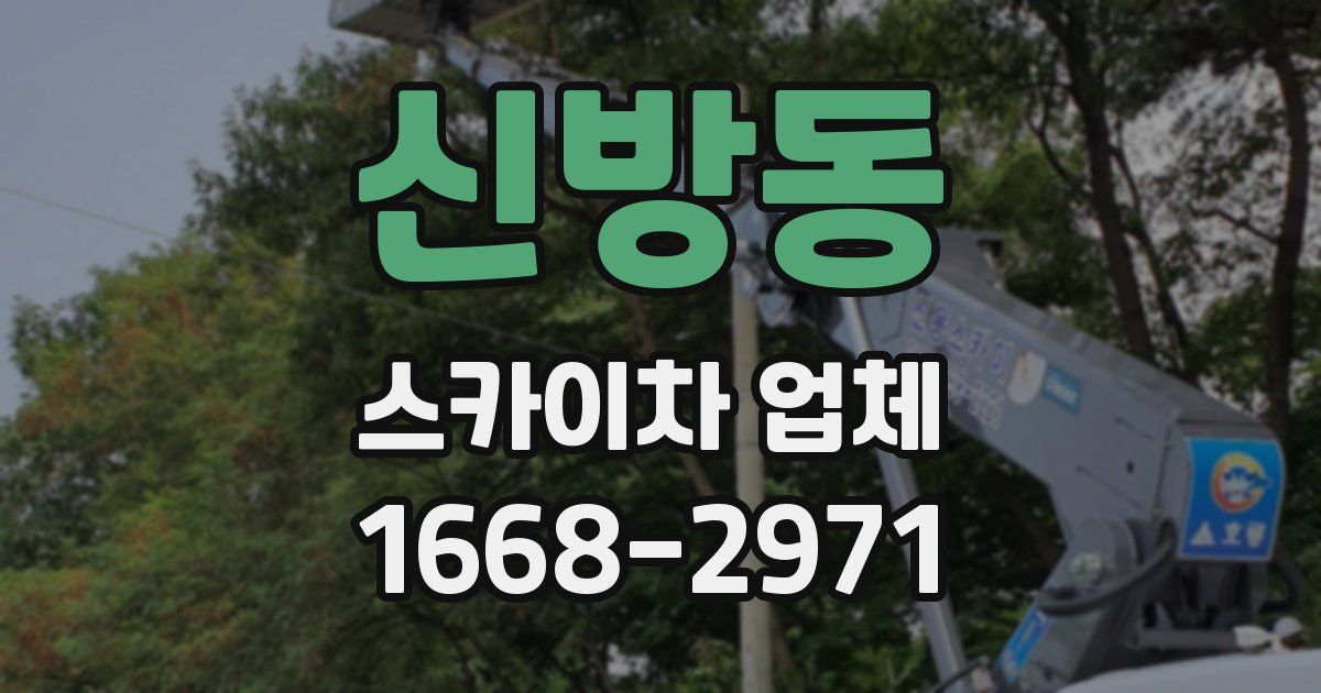 신방동 스카이차 업체