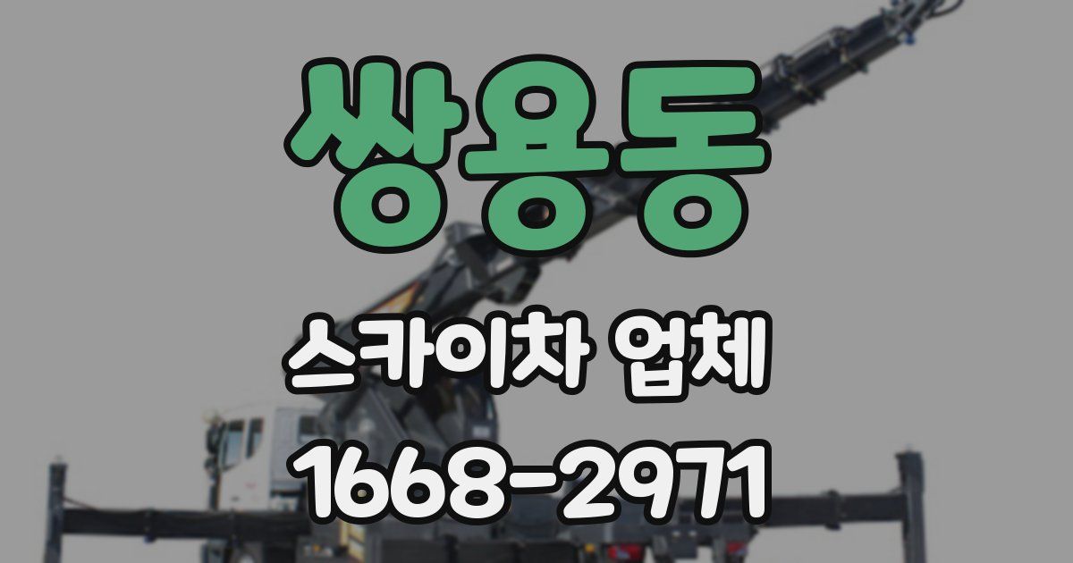 쌍용동 스카이차 업체