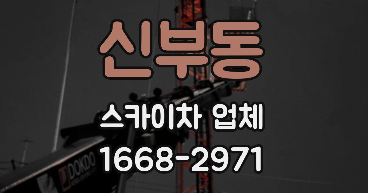 신부동 스카이차 업체